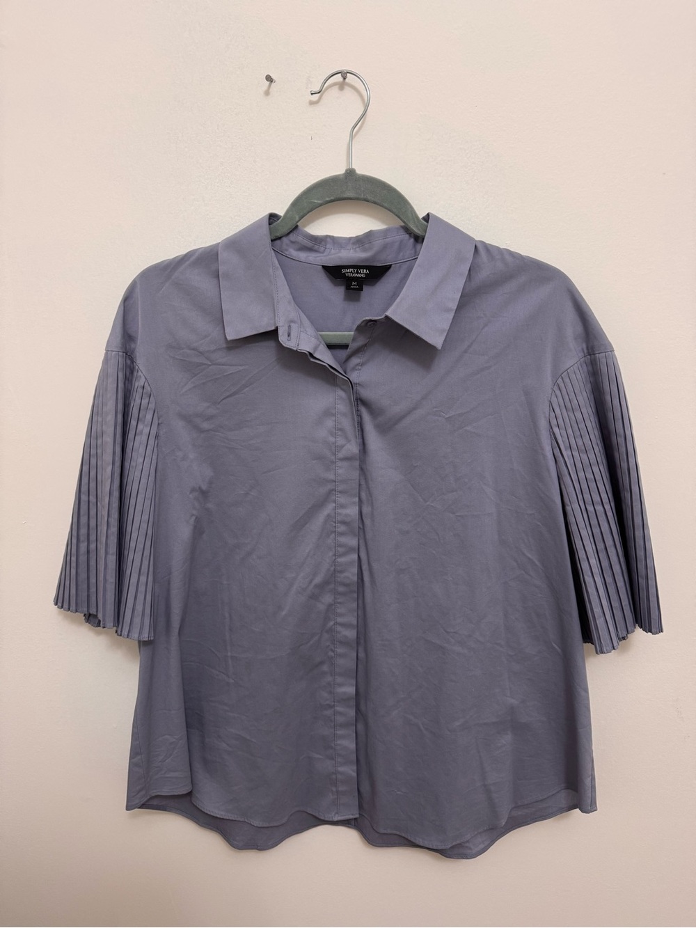 Simply Vera Vera Wang blue Button-Front Blouse